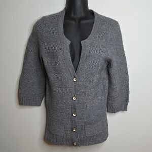 Y2K JUICY COTURE Gray Women's Cardigan with Button Detail SIZE SMALL